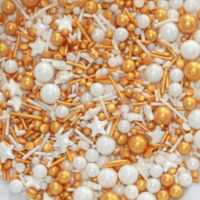 Gold White Mix Sugar Pearl Sprinkles