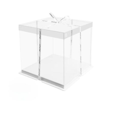 Transparent Square Cake Box 30x30x45 cm