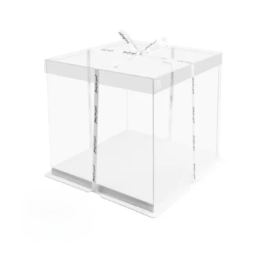 Transparent Square Cake Box 30x30x45 cm