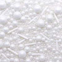 White Sugar Rods Pearl Mixed Size 100g