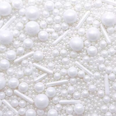 White Sugar Rods Pearl Mixed Size 100g