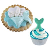 2 Pcs Set Mermaid Tail Stamp Cutter