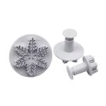 3 Pcs Set Snowflake Plunger Cutter
