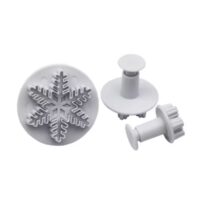 3 Pcs Set Snowflake Plunger Cutter