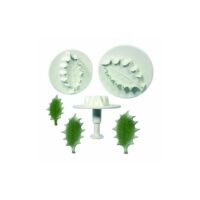 3 Pcs Set Veined Holly Leaf Plunger Cutter (2)
