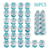 36 Pcs Set Uppercase Alphabet Numbers Plunger Cutter