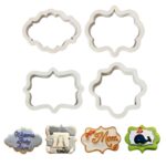4 Pce Set Frame Shaped Cookie Fondant Cutters