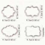 4 Pce Set Frame Shaped Cookie Fondant Cutters