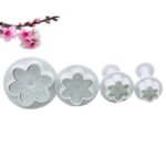4 Pcs Set Cherry Blossom Plunger Cutter (3)