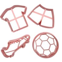 4 Pcs Set Football Cookie Fondant Cutters