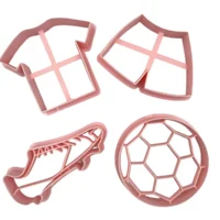 4 Pcs Set Football Cookie Fondant Cutters