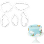 5 Psc Set Cloud Cookie Fondant Cutters
