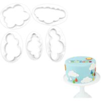 5 Psc Set Cloud Cookie Fondant Cutters