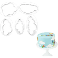 5 Psc Set Cloud Cookie Fondant Cutters