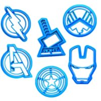 6 Pcs Set Marvel Avengers Superhero Thor, Flash, Captain America Cookie Fondant Cutter (2)