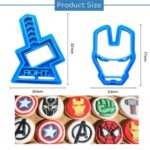6 Pcs Set Marvel Avengers Superhero Thor, Flash, Captain America Cookie Fondant Cutter (3)