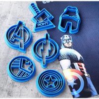 6 Pcs Set Marvel Avengers Superhero Thor, Flash, Captain America Cookie Fondant Cutter (4)