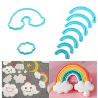 9 Pcs Set Rainbow Cloud Fondant Cutter