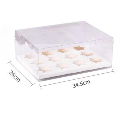 Clear Cupcake Box 12 Holes