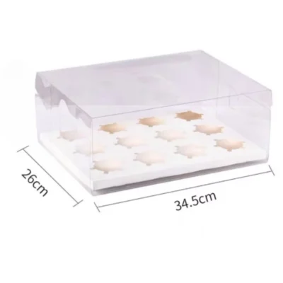 Clear Cupcake Box 12 Holes