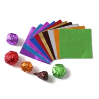 100 Pcs Chocolate Candies Wrapping Foil 10x10 cm