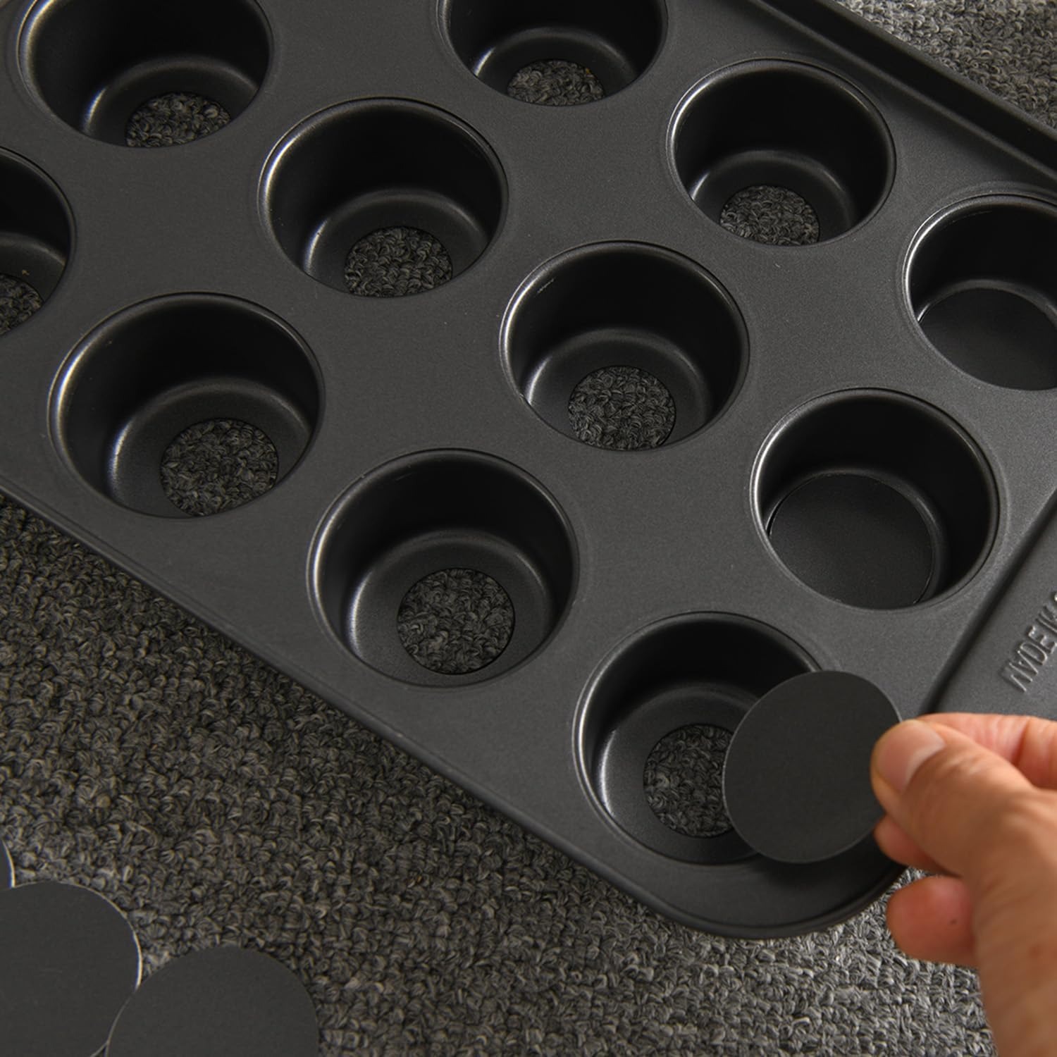 12 Cavity Mini Cheesecake, Muffin, Cupcake Pan with Removable Bottoms 12 Cavity Mini Cheesecake, Muffin, Cupcake Pan with Removable Bottoms