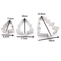 3 Pcs Set Christmas Tree Cookie Fondant Cutter