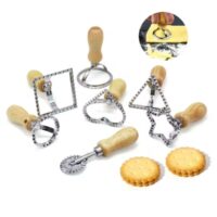 4 Pcs Set Heart Round Squire Ravioli Cookie Fondant Cutters