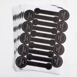 50 Pcs Thank You Seal Stickers Sheet Black and White Packaging Labels2
