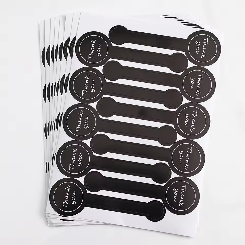 50 Pcs Thank You Seal Stickers Sheet Black and White Packaging Labels2 50 Pcs Thank You Seal Stickers Sheet Black and White Packaging Labels2