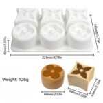 6 Cavities Round Rectangle Clover Silicone Baking Pan (2)