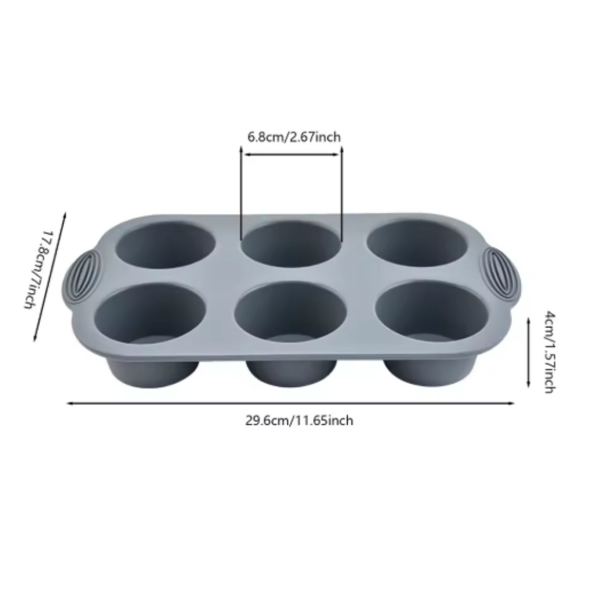 6 Cavities Silicone Cupcake Baking Pan 6 Cavities Silicone Cupcake Baking Pan