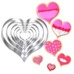 6 Pcs Set Heart Cookie Fondant Cutters