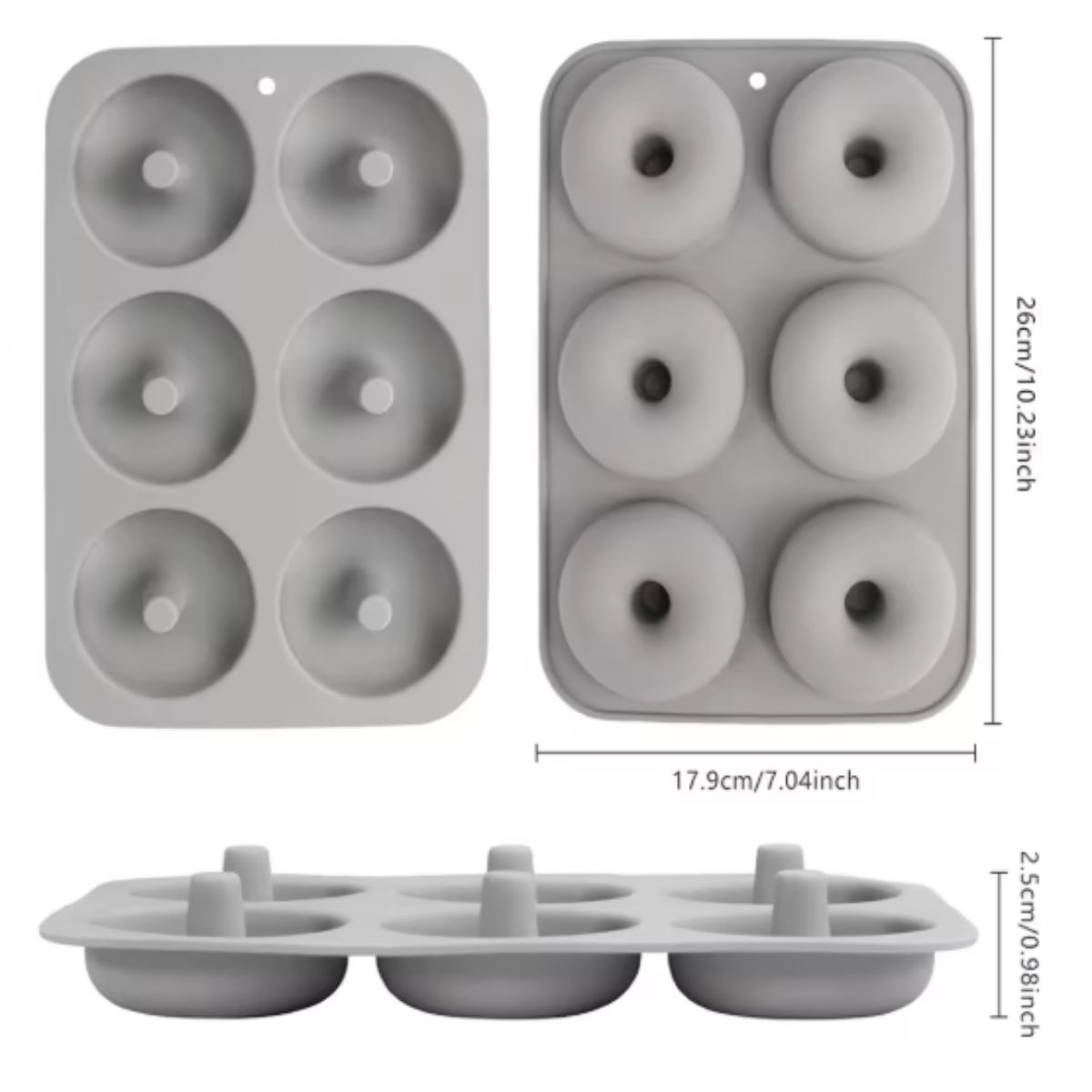 6 cavities Donut Silicone Baking Pan 6 cavities Donut Silicone Baking Pan
