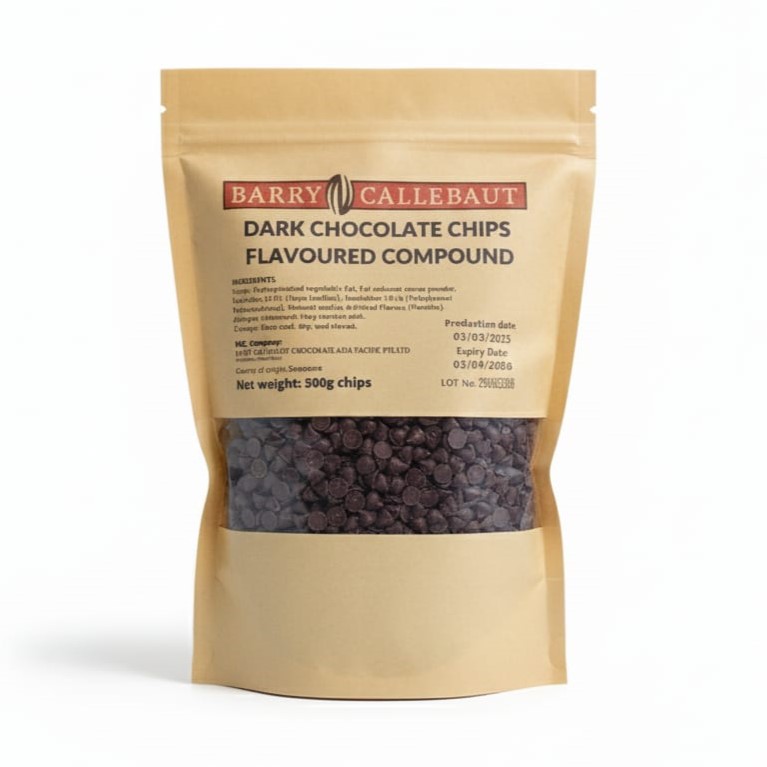 Barry Callebaut Dark Compound Chocolate Chips Drops Bake Stable 500g Barry Callebaut Dark Compound Chocolate Chips Drops Bake Stable 500g