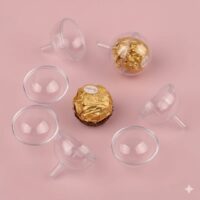 Clear Chocolate Ball Packaging (5 Pcs) Transparent Spheres for Candy, Favors & Crafts