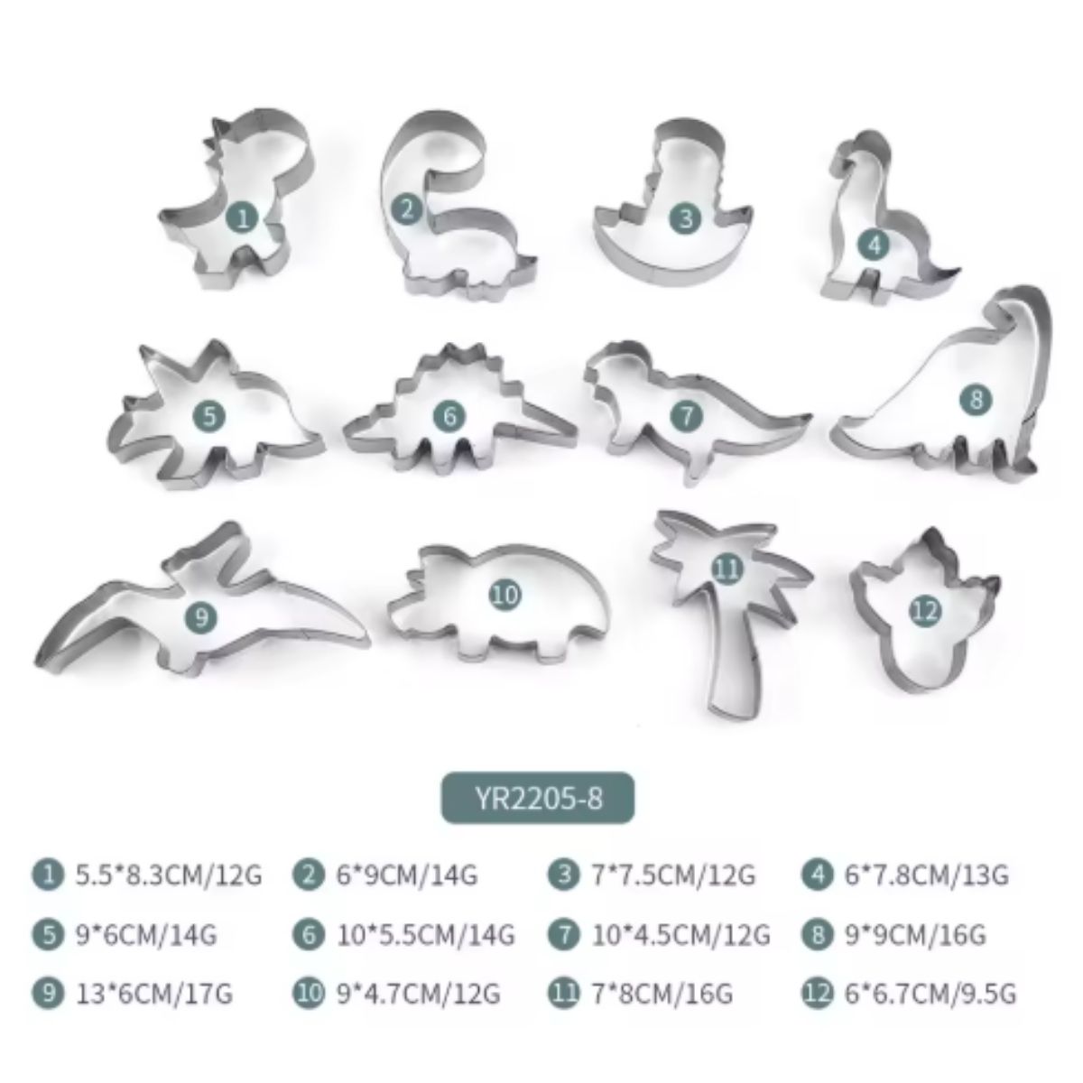 Dinosaurs Shaped Cookie Fondant Cutters Dinosaurs Shaped Cookie Fondant Cutters