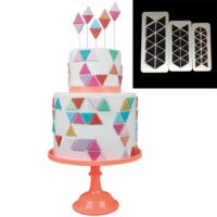 Geometric Cake Decorating Molds (Set of 3) for Fondant and Chocolate