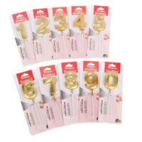Gold Color Number Candle