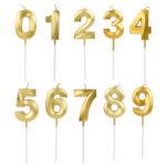 Gold Color Number Candle