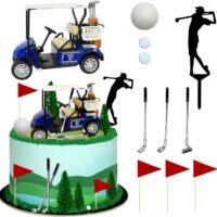Golf Cart Cake Topper Set