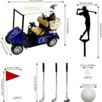Golf Cart Cake Topper Set2