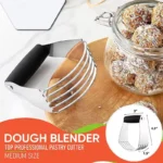 Heavy Duty Stainless Steel Dough Blender Pastry Cutter with Blades