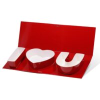 I Love U Shaped Letter Box, Valentine's Day Gift Packaging Boxes(Red)
