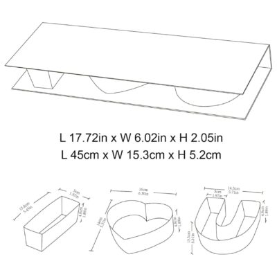 I Love U Shaped Letter Box, Valentine's Day Gift Packaging Boxes(Red)2