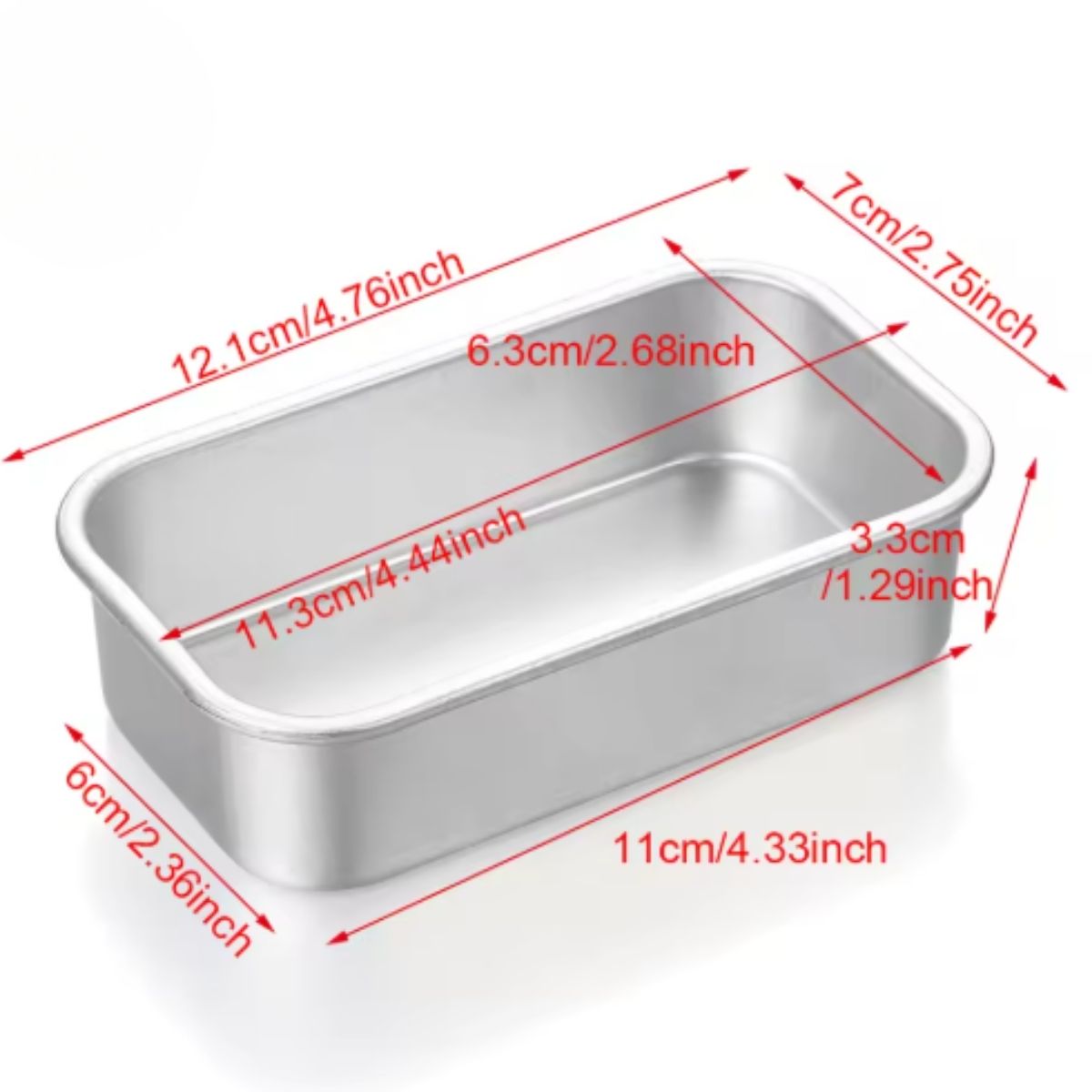 Rectangle Loaf Cake Baking Pan 12x6x3.3 cm Rectangle Loaf Cake Baking Pan 12x6x3.3 cm