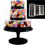 Set of 3 Small Triangle Fondant Cutter for Geometric Cake Decoration