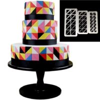 Set of 3 Small Triangle Fondant Cutter for Geometric Cake Decoration