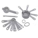 Set of 5 Plastic Measuring Cups for Baking & Cooking Grey Kitchen Tool3