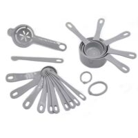 Set of 5 Plastic Measuring Cups for Baking & Cooking Grey Kitchen Tool3